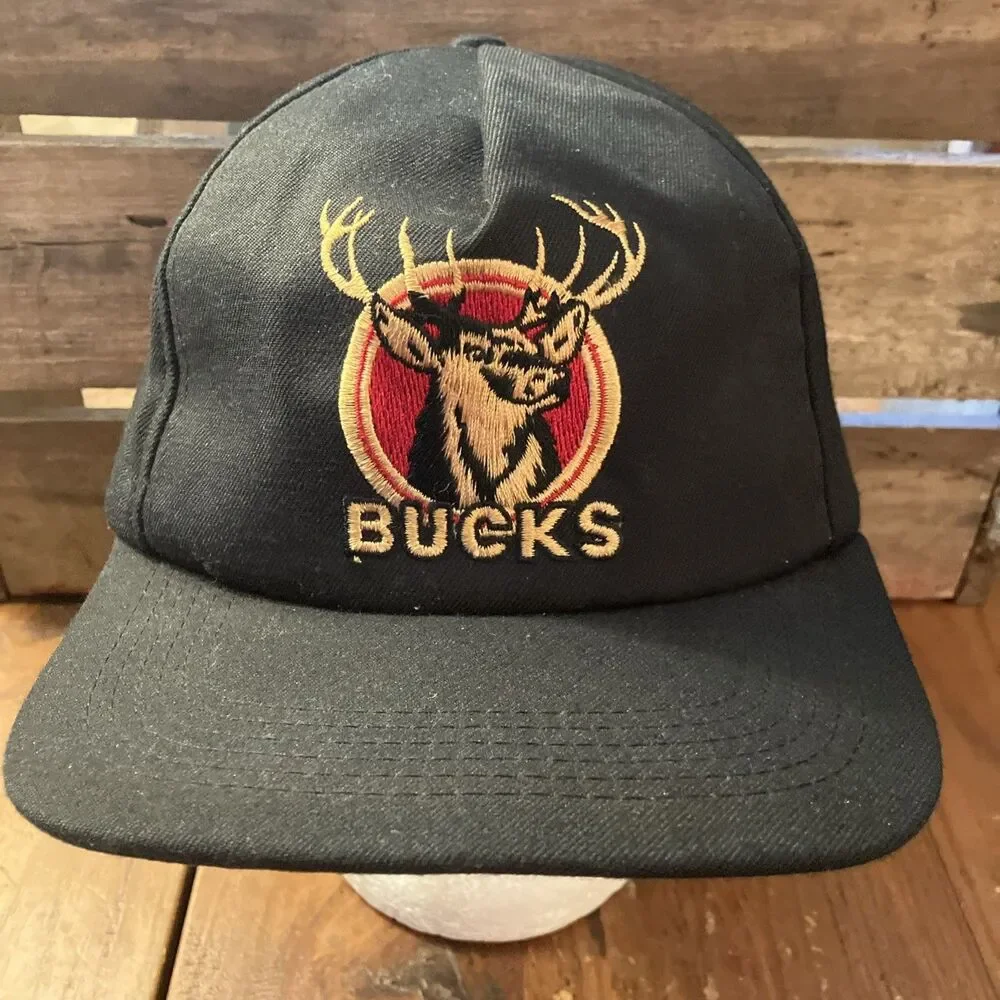 Vintage Bucks Cigarettes Buck The System Black Snapback Hat Adjustable USA Made